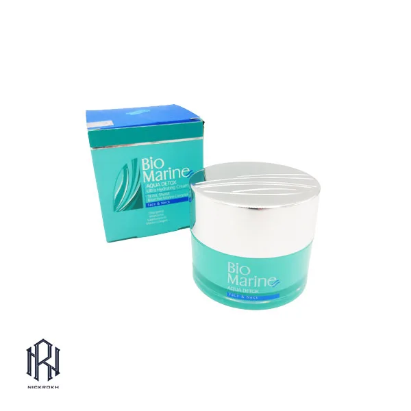 کرم آبرسان ورطوبت رسان مدل جلبک دریایی، مناسب پوست‌های خشک، اکسیژن‌رسان، سم‌زدا و محافظ پوست در برابر آلودگی‌های محیطی، مناسب استفاده برای صورت و گردن، حجم 50 میلی‌لیتر-بایومارین