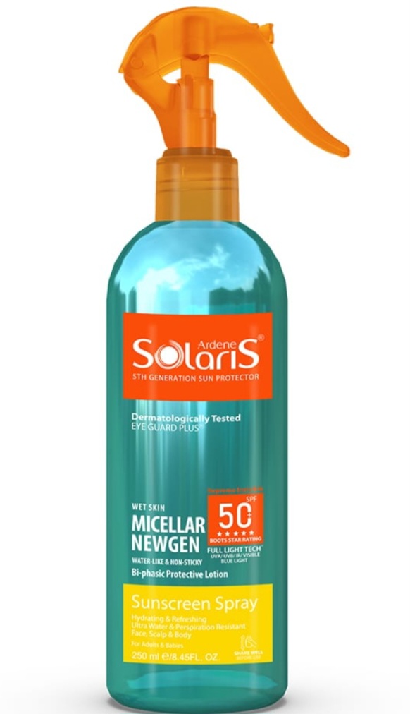 اسپری ضدآفتاب دوفاز میسلار نیوژن سولاریس +SPF50-آردن