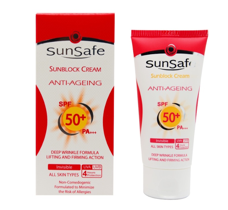 کرم ضدآفتاب وضدچروک بیرنگ SPF50-سان سیف