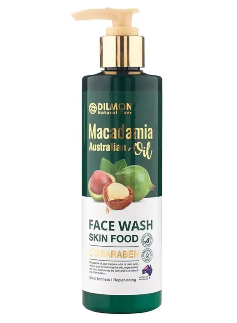 ژل شستشوی صورت کرمی حاوی روغن ماکادمیا250میل-دیلمون