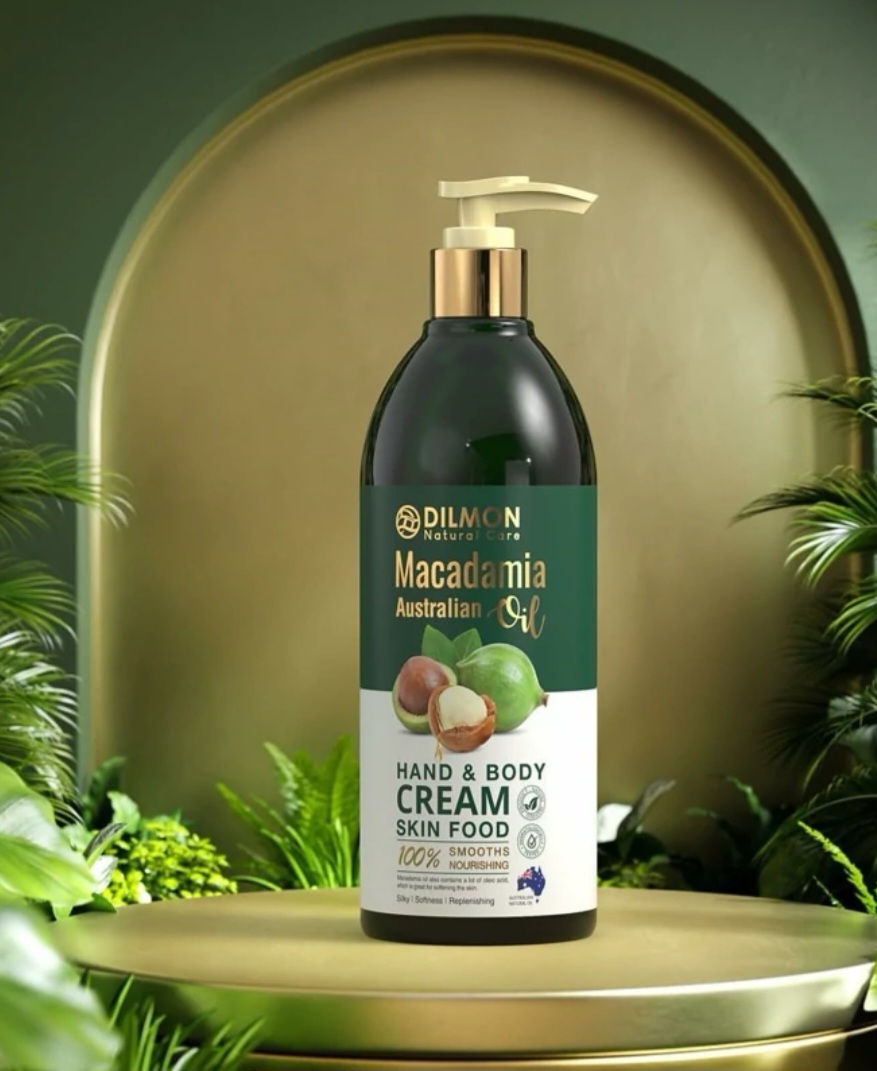 کرم مرطوب کننده دست وبدن حاوی روغن ماکادمیا350میل-دیلمون